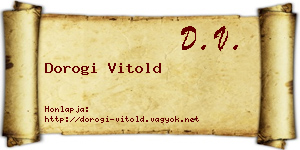 Dorogi Vitold névjegykártya